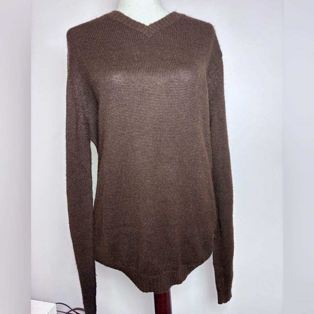 Novica Oversized Medium Lightweight Brown Alpaca Blend Sweater